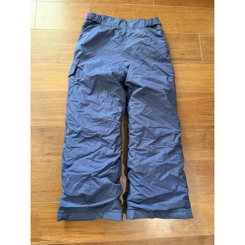 Columbia Boys Snow Pants Navy Blue Sz 7-8 Snowboard Adjustable Bugaboo